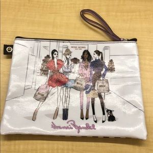 Henri Bendel zip pouch w/ Megan Hess illustration